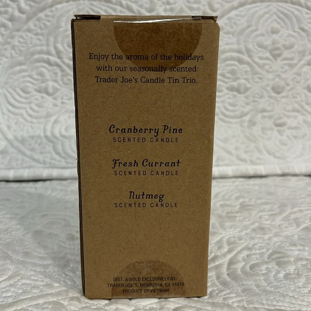 Trader Joe’s candle‎ tin trio, new in package